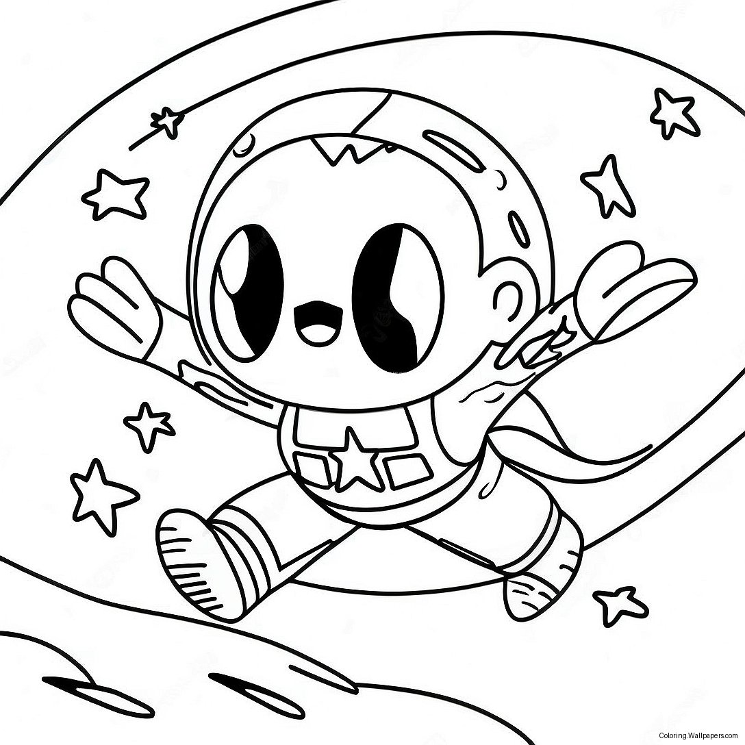 Super Silver Flying Through Space Coloring Page 18761