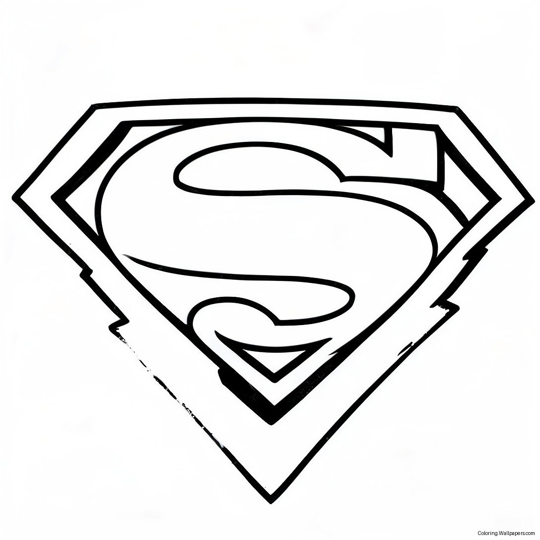 Página Para Colorir Do Logo Do Superman 53270