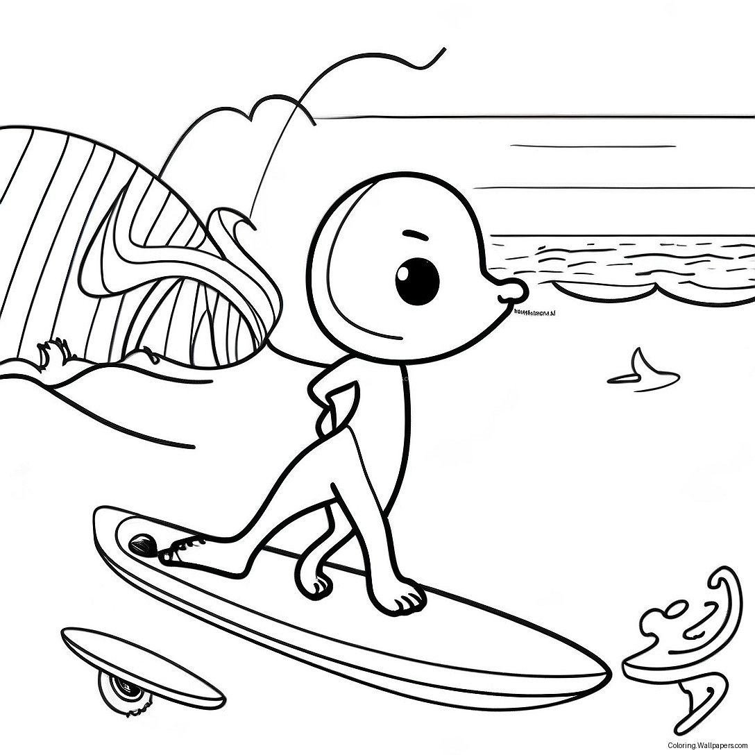 Surf's Up Coloring Page 45567