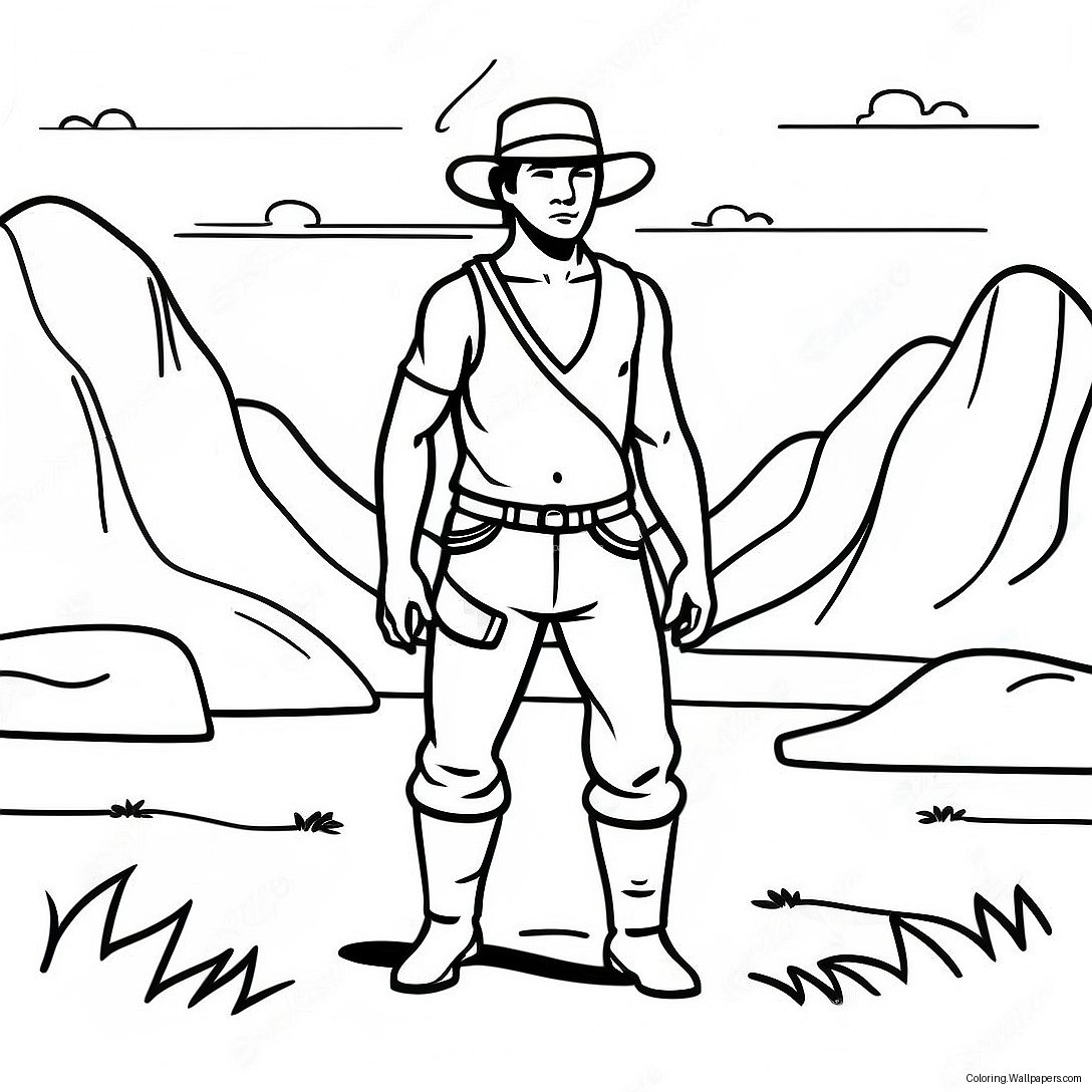 Survivor In A Deserted Landscape Coloring Page 49366