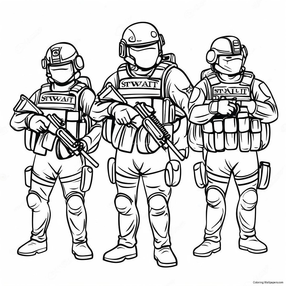 Pagina Da Colorare Della Squadra Swat 7166