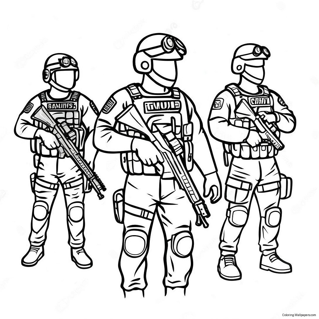 Swat Team Farvelægningsside 7168