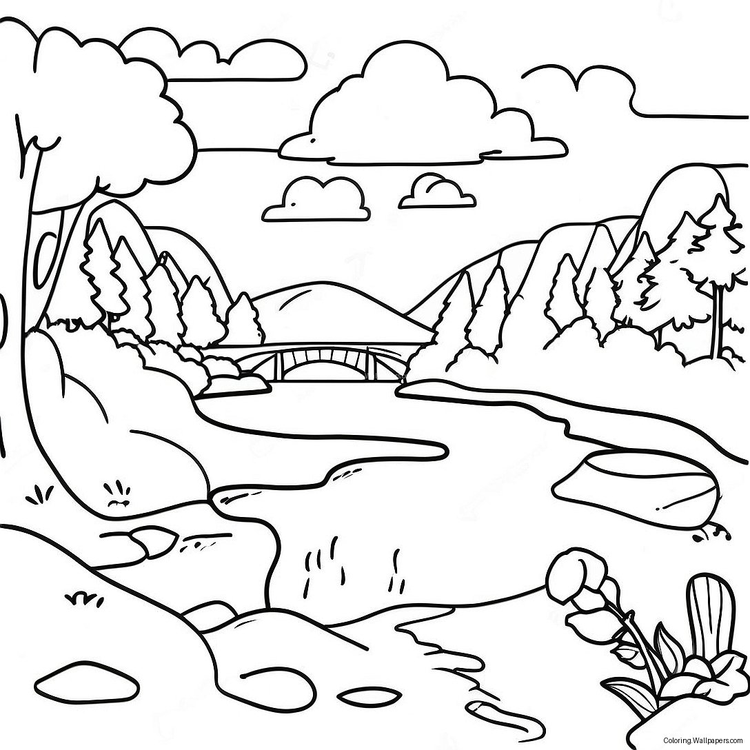 Sweden Landscape Coloring Page 45202