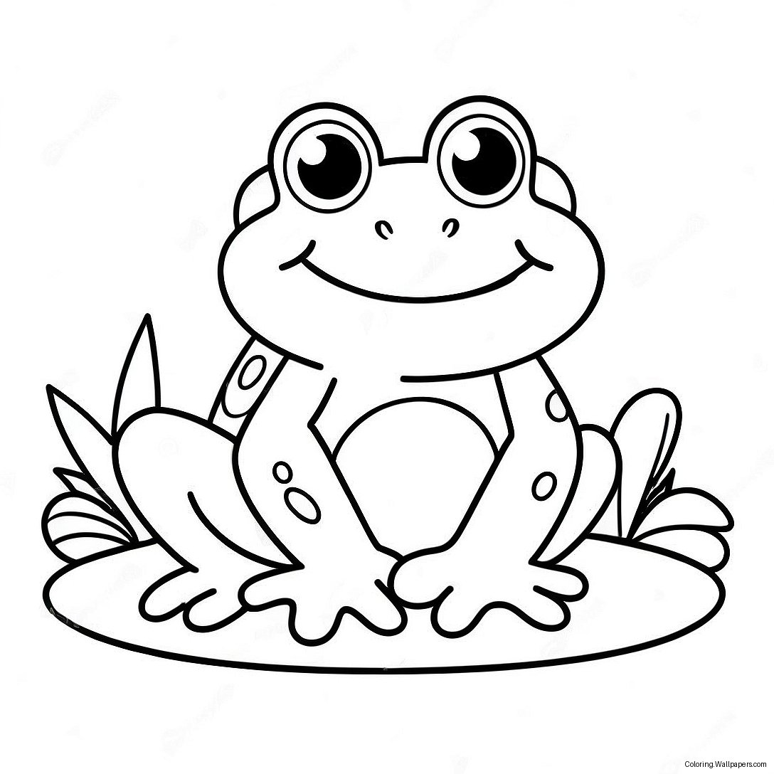 Sweet Frog Coloring Page 48930