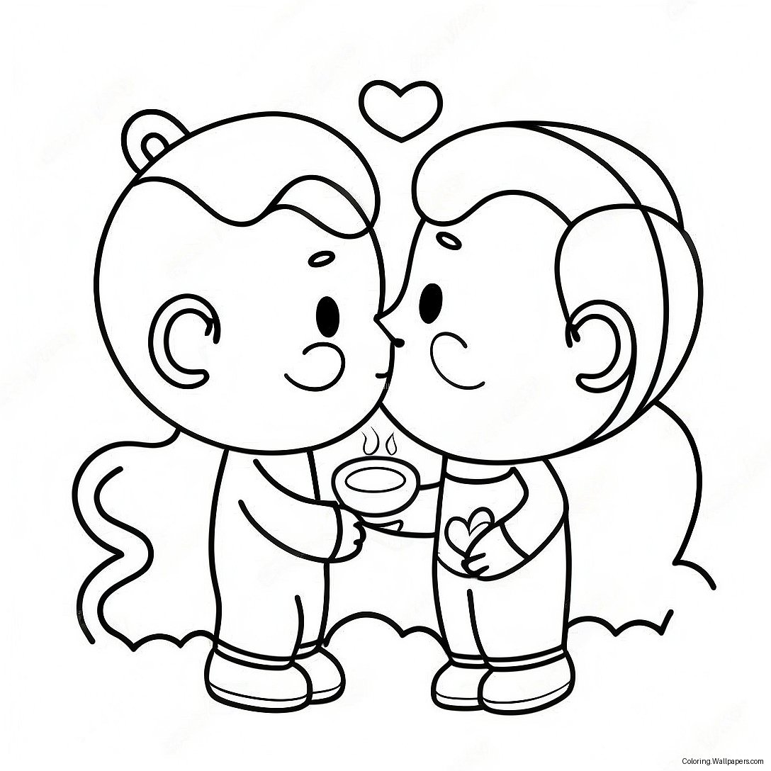 Sweet Love Moments Coloring Page 18647