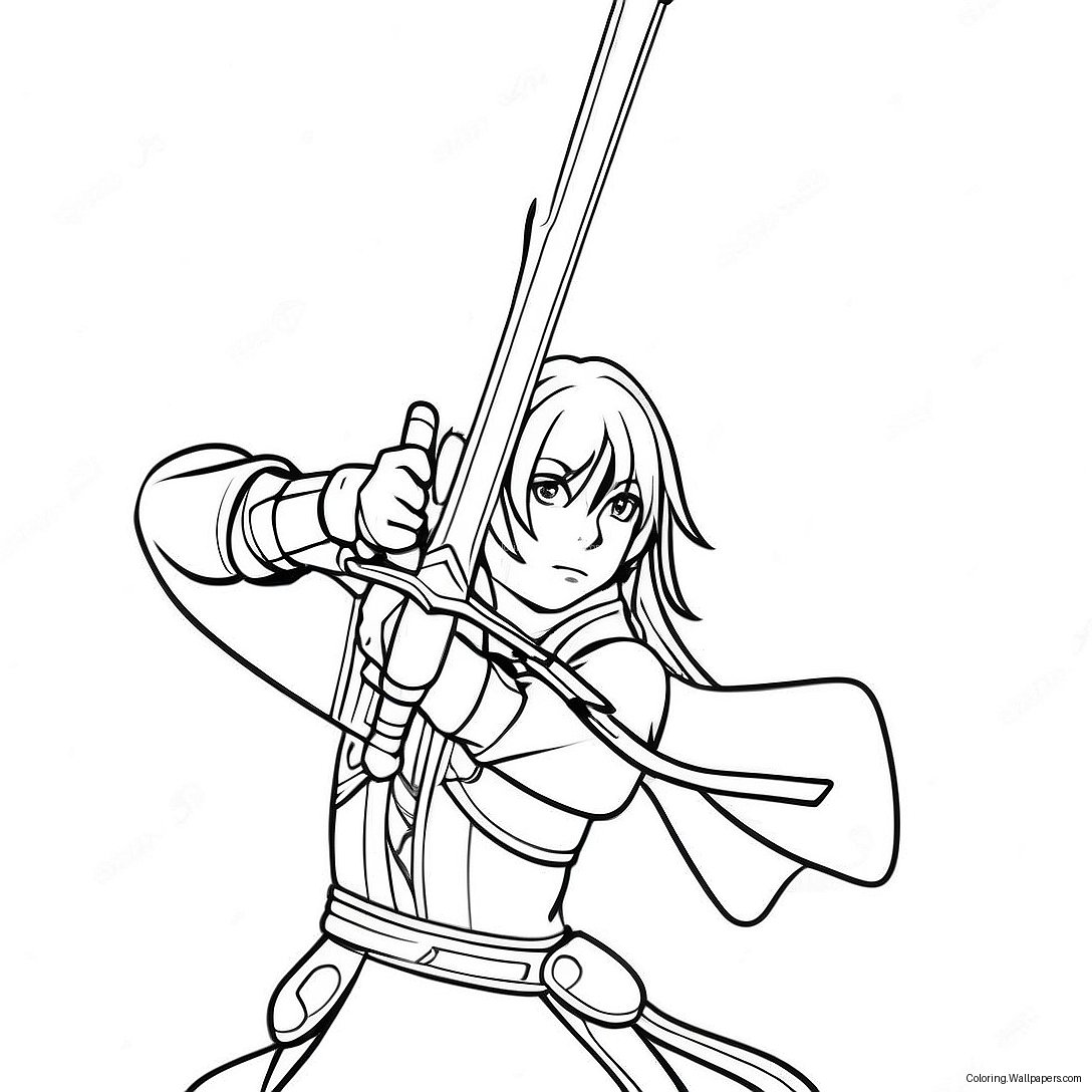 Sword Art Online Coloring Page 23117