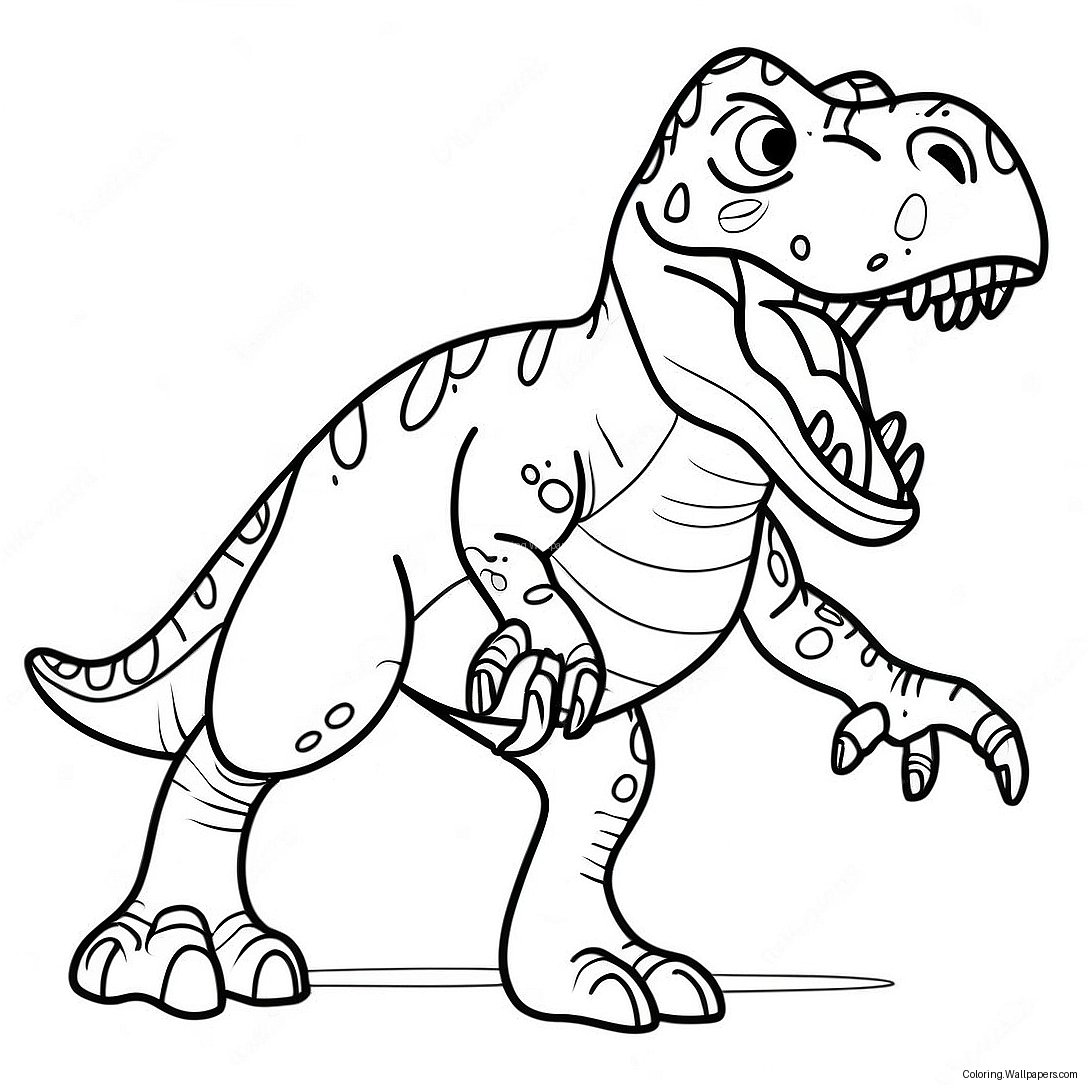 T-Rex Ropande Färgläggningssida 6456