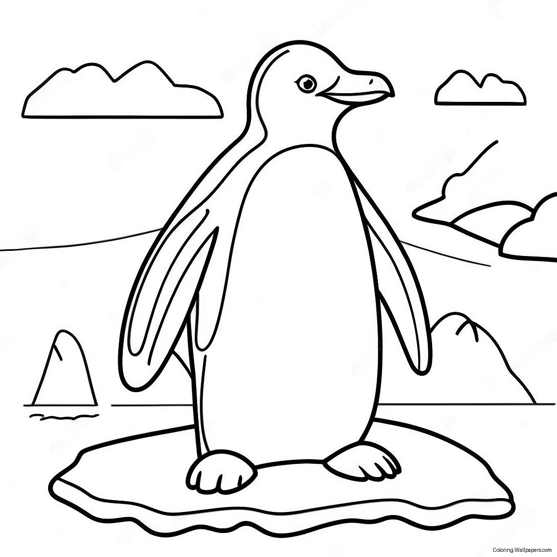 Tacky The Penguin On An Iceberg Coloring Page 57591