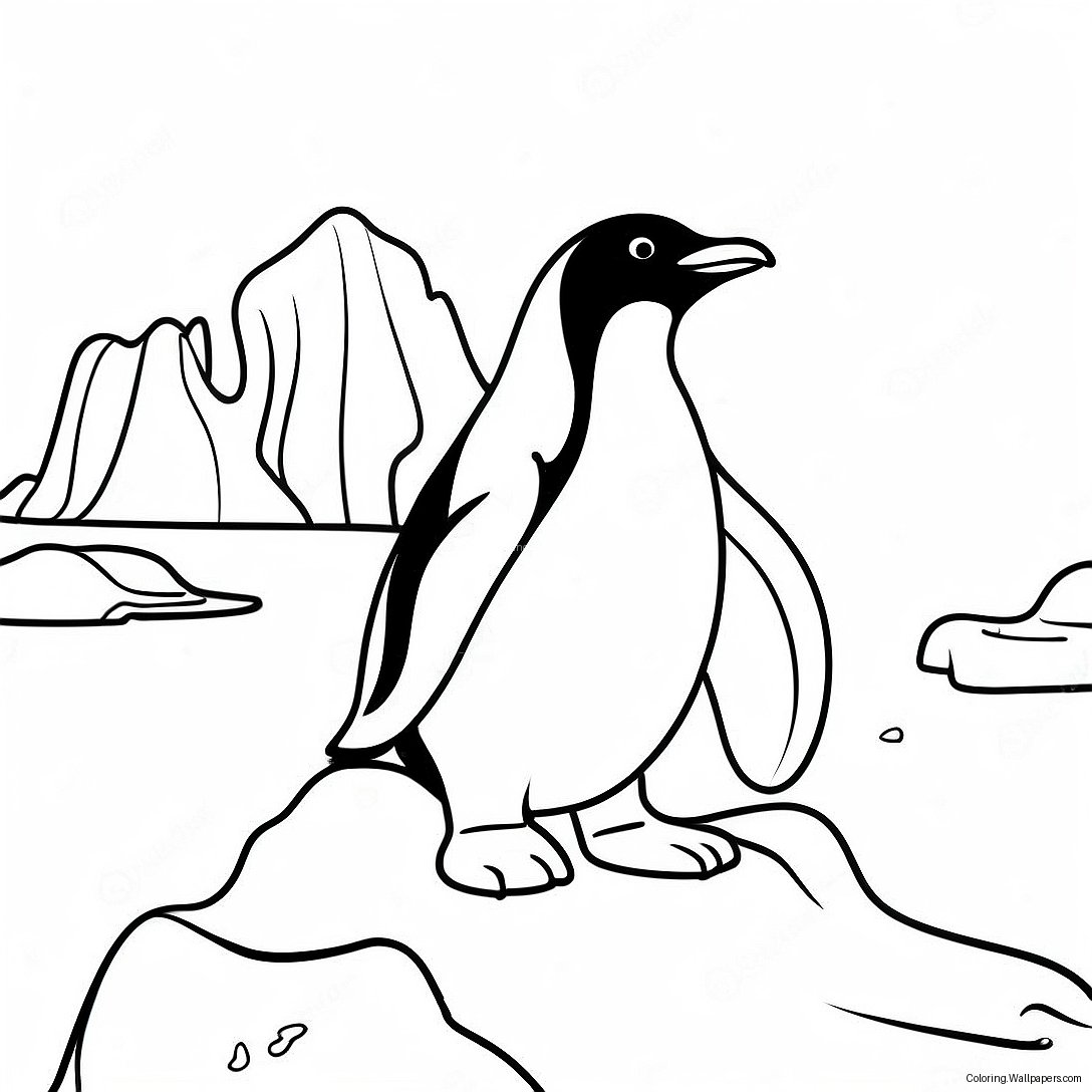 Page À Colorier De Tacky Le Pingouin Sur Un Iceberg 57592