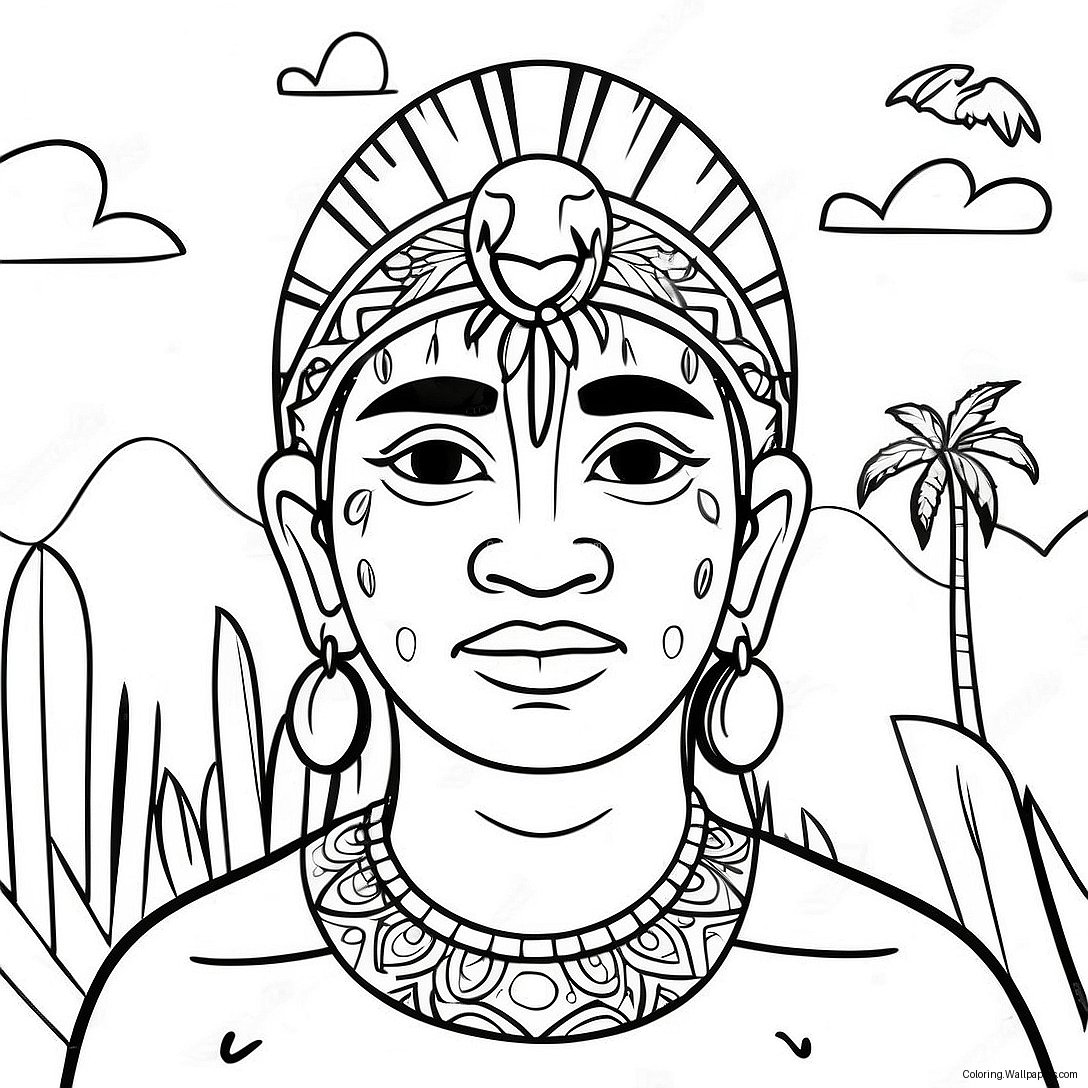 Taino Puerto Rico Coloring Page 49314