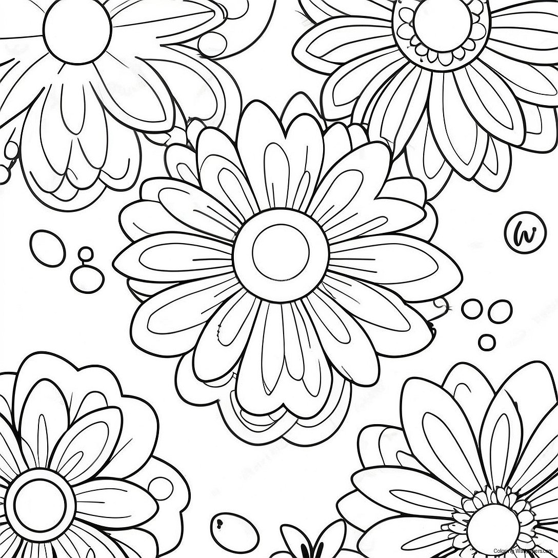 Takashi Murakami Flower Coloring Page 35088