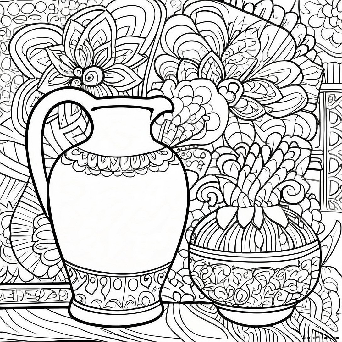 Talavera Keramik Ausmalbild 43971