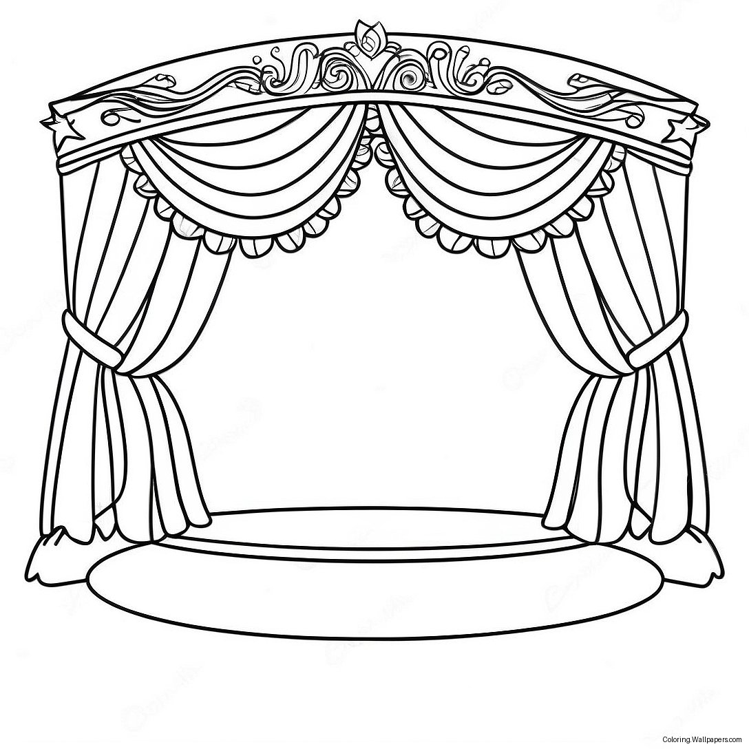 Talent Show Stage Coloring Page 36865