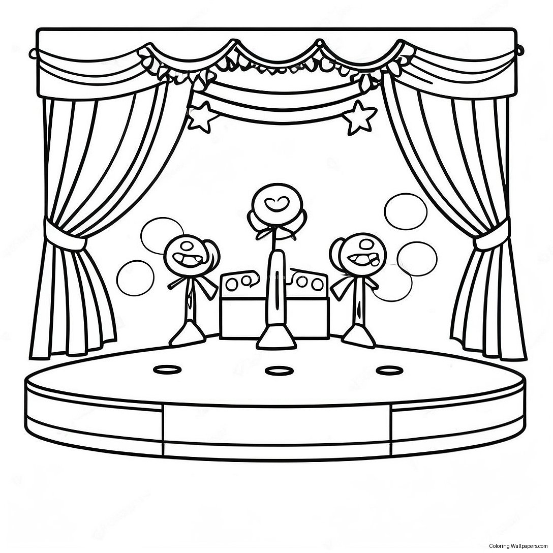Talentenshow Podium Kleurplaat 36866