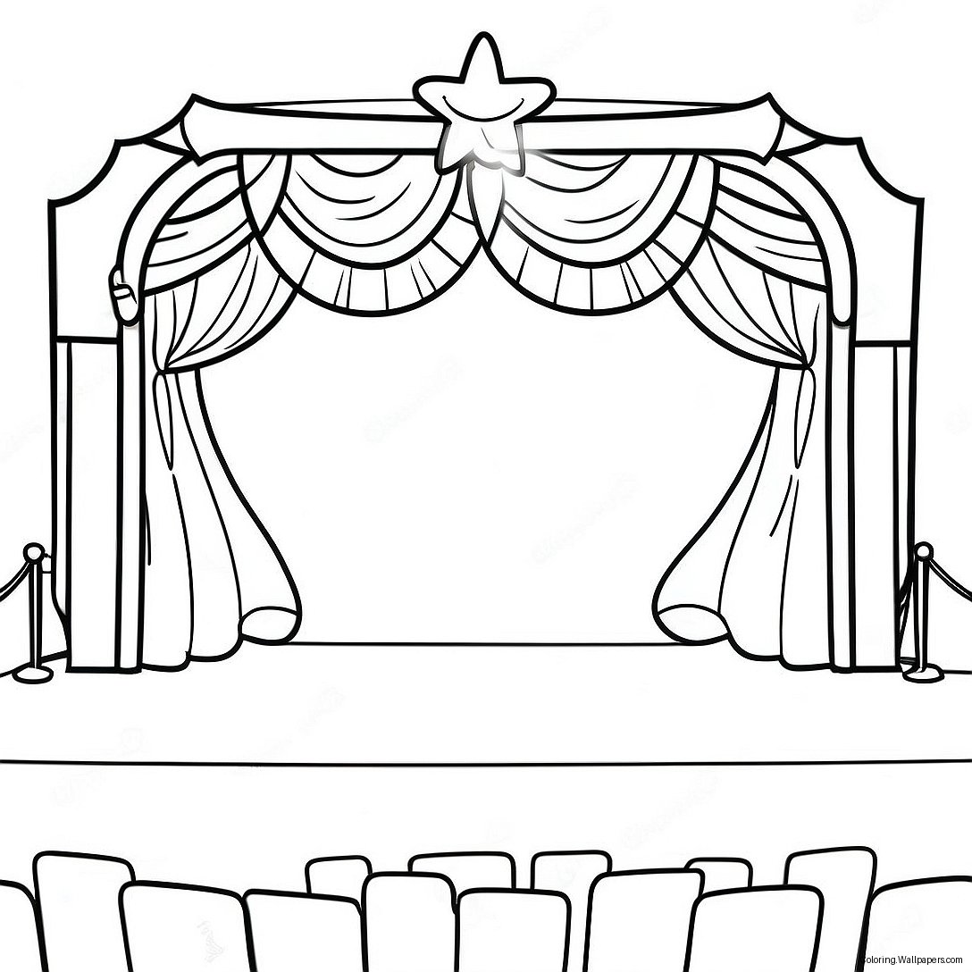 Talentenshow Podium Kleurplaat 36867