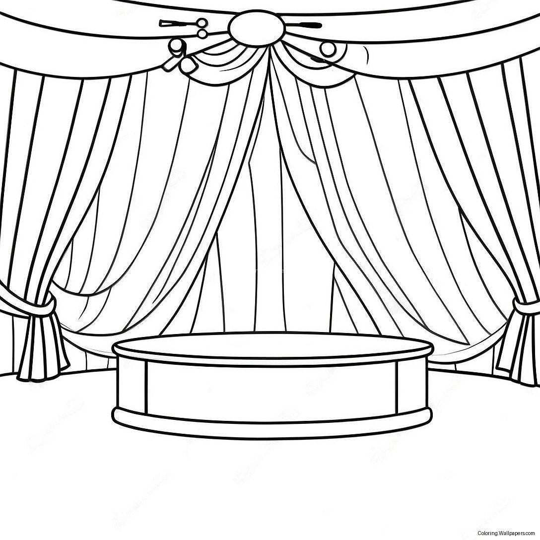 Talent Show Stage Coloring Page 36868