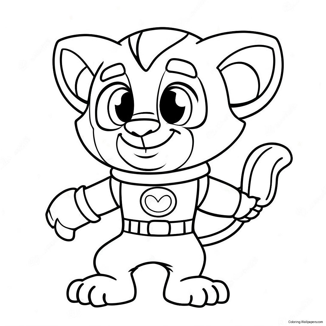 Talking Tom In Superhero Costume Coloring Page 56213