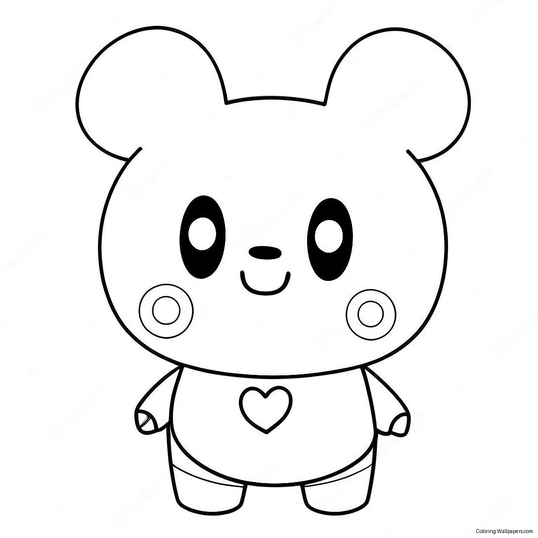 Página Para Colorear De Tata, El Lindo Personaje De Bt21 46397