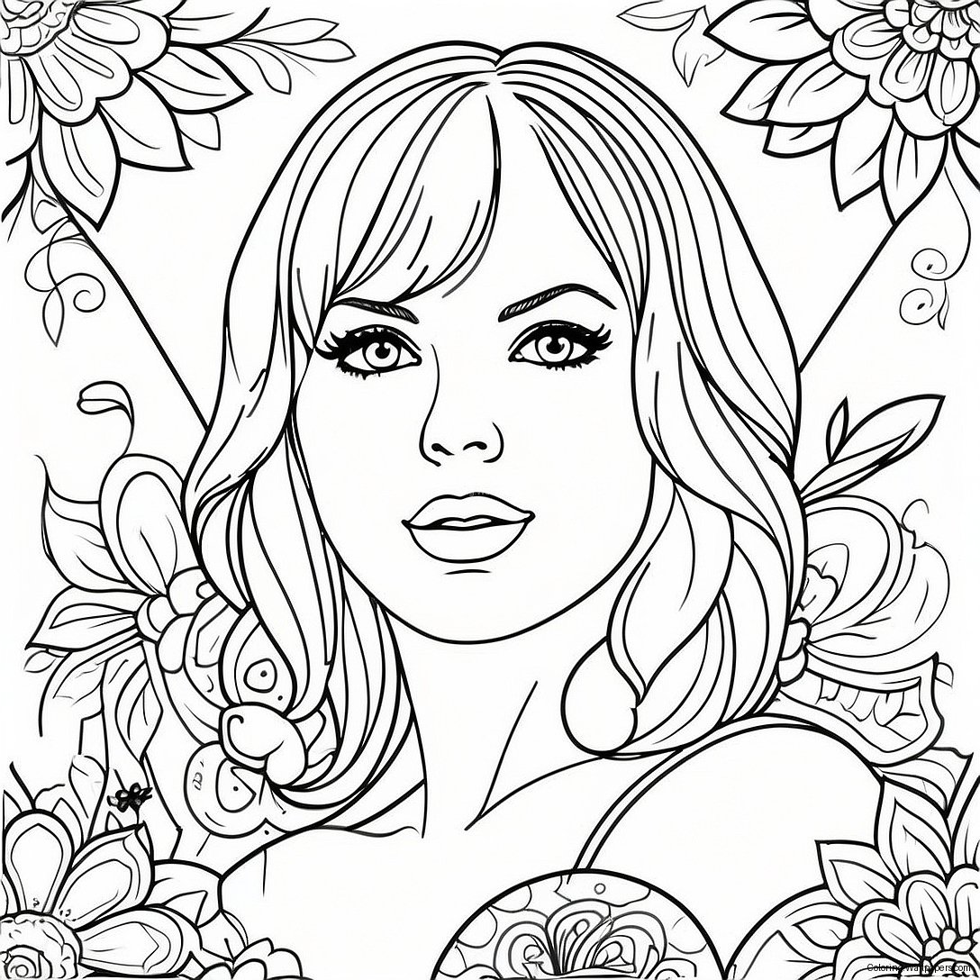 Taylor Swift Album Cover Coloring Page 17415