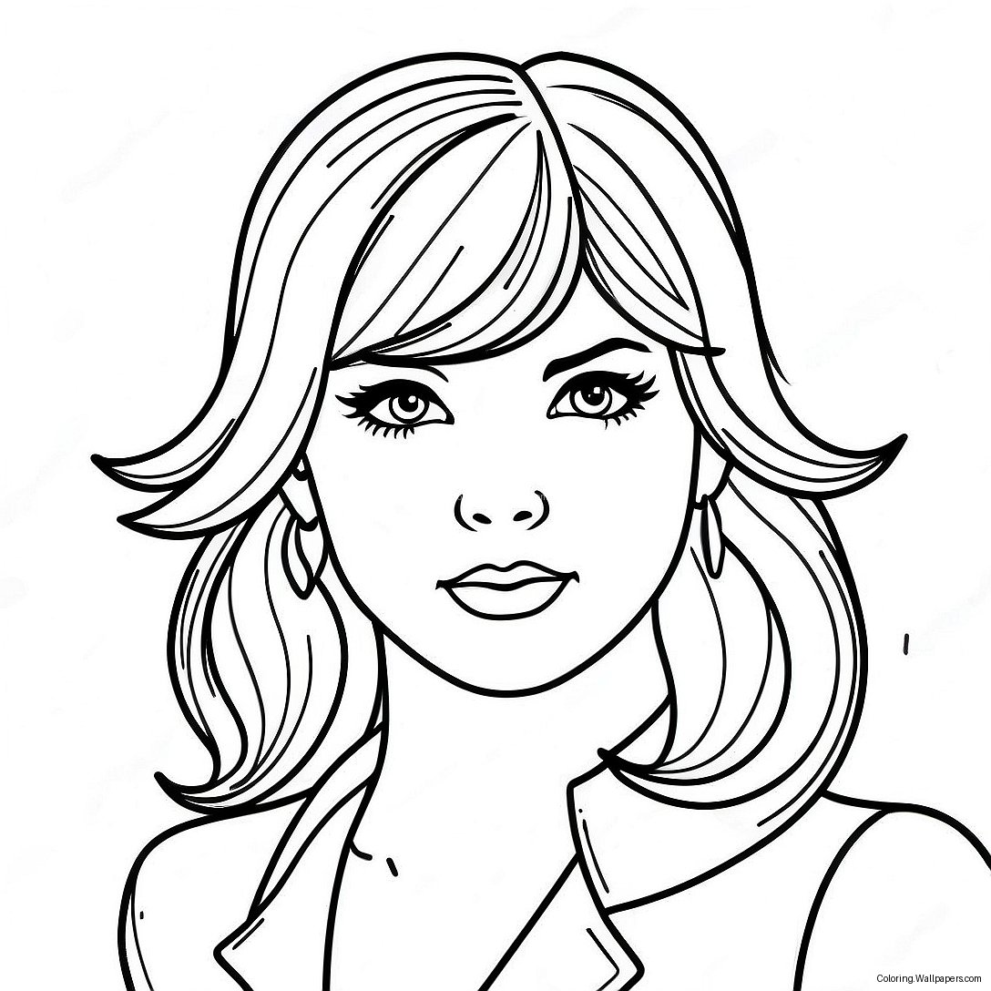 Taylor Swift Evermore Album Cover Coloring Page 27570