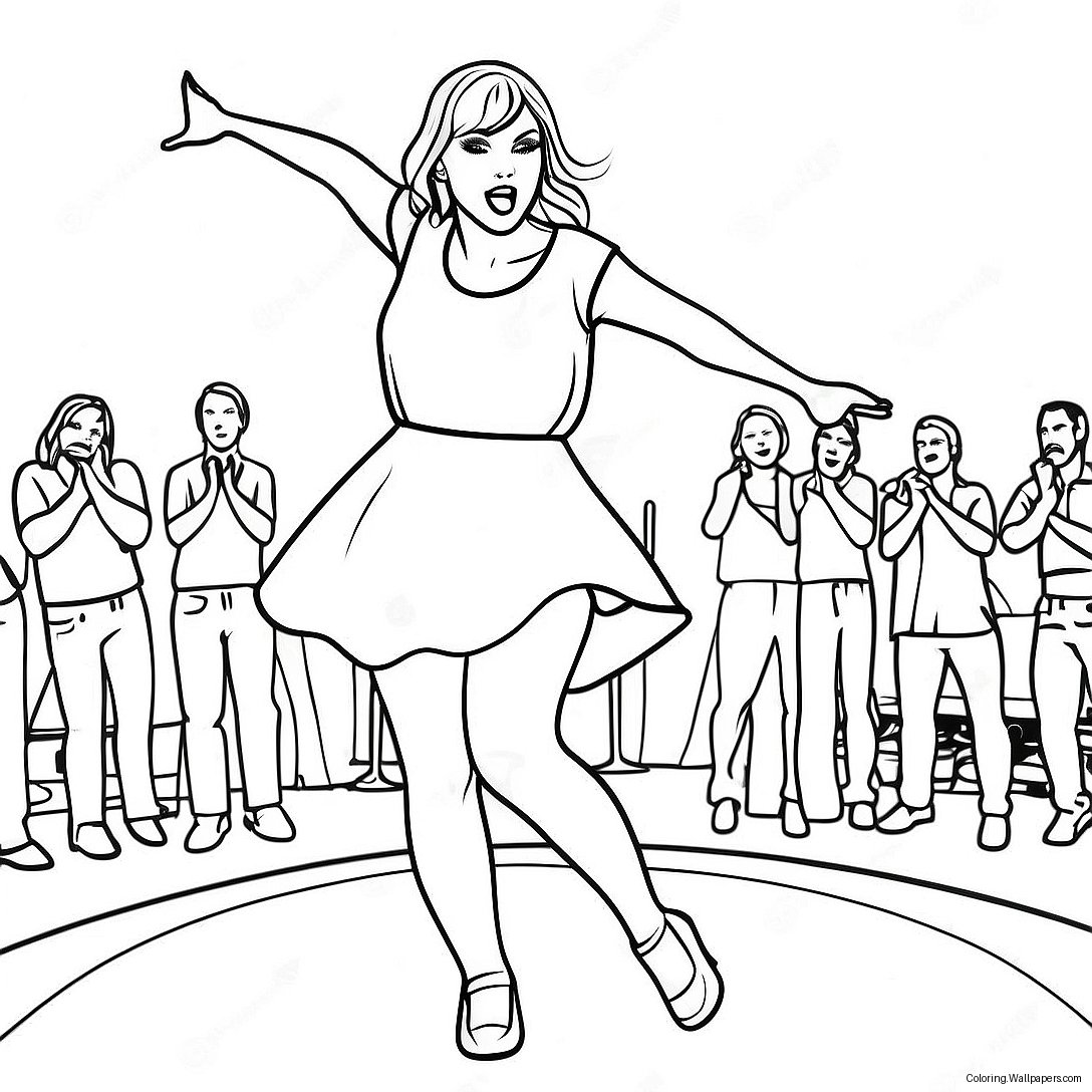Page À Colorier Taylor Swift En Performance Sur Scène 8244