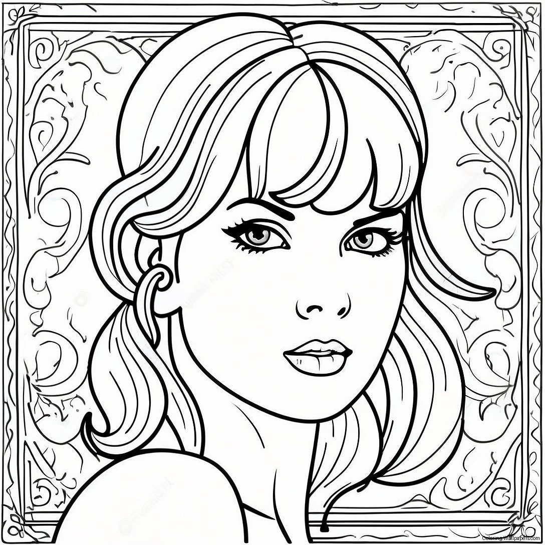 Taylor Swift Red Album Cover Coloring Page 15673