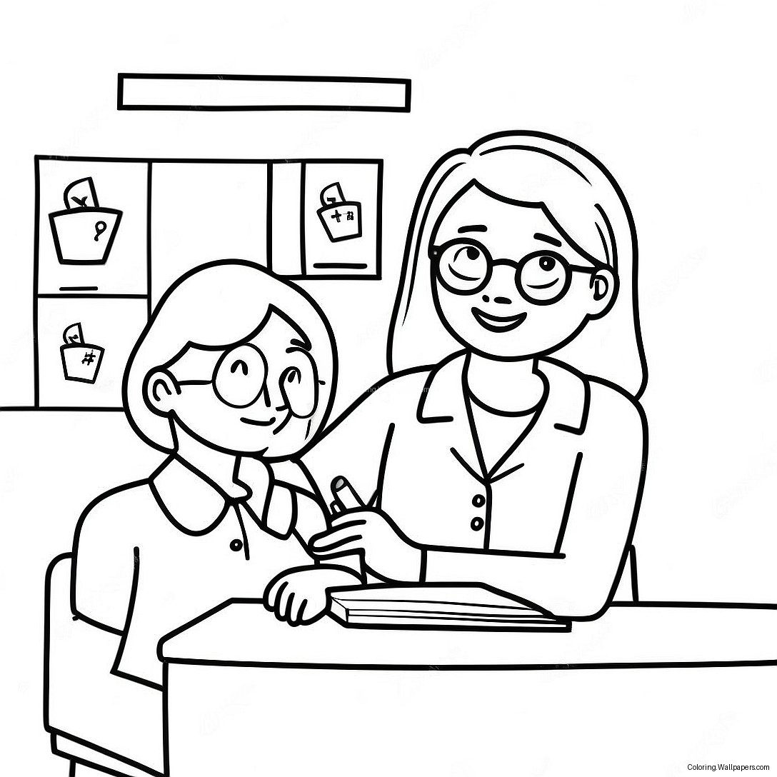 Teachers Day Coloring Page 42842