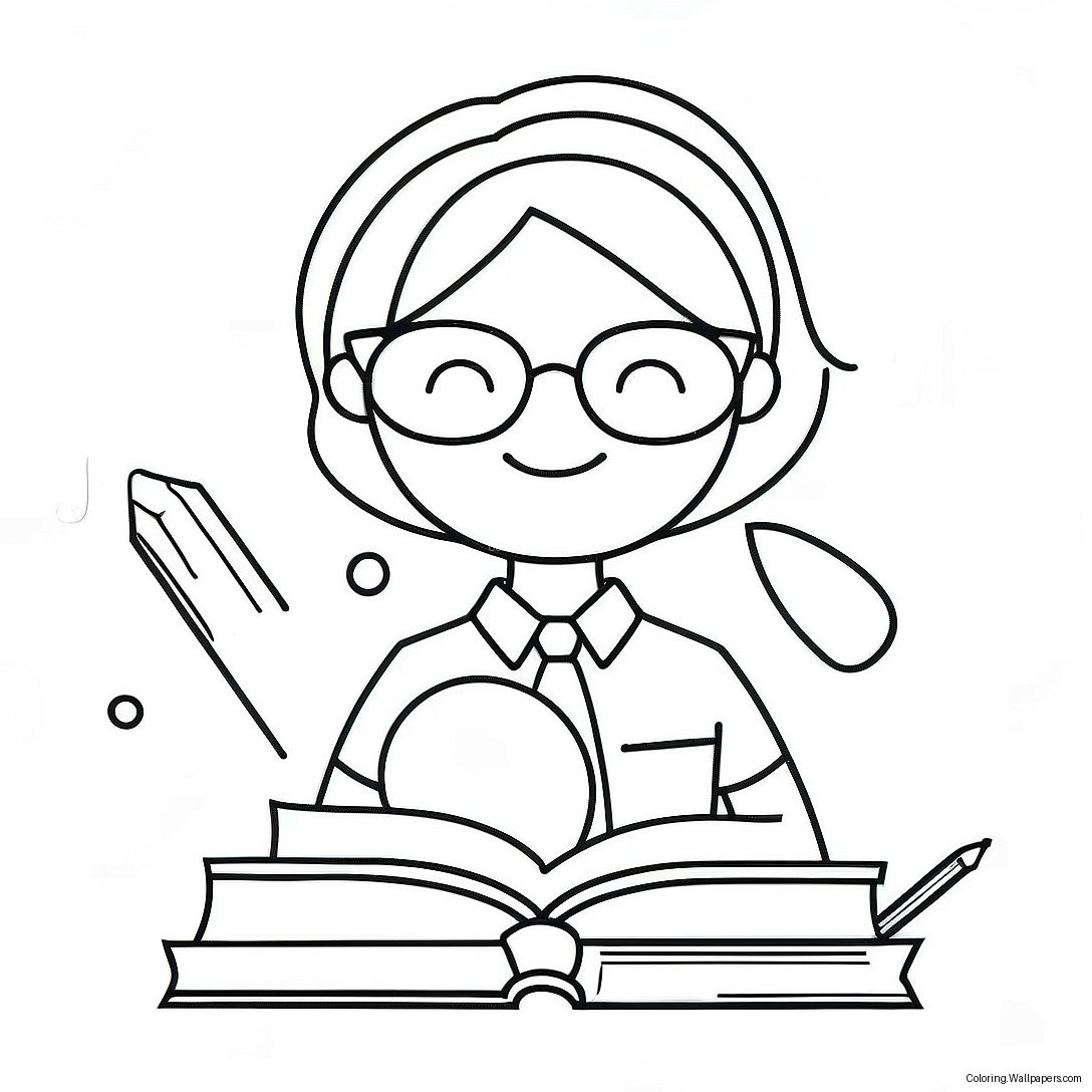 Teachers Day Coloring Page 42843