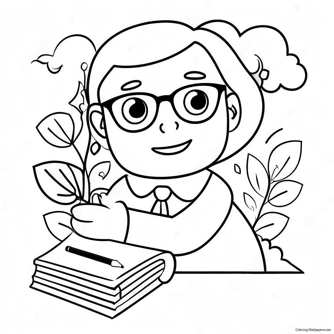 Teachers Day Coloring Page 42844