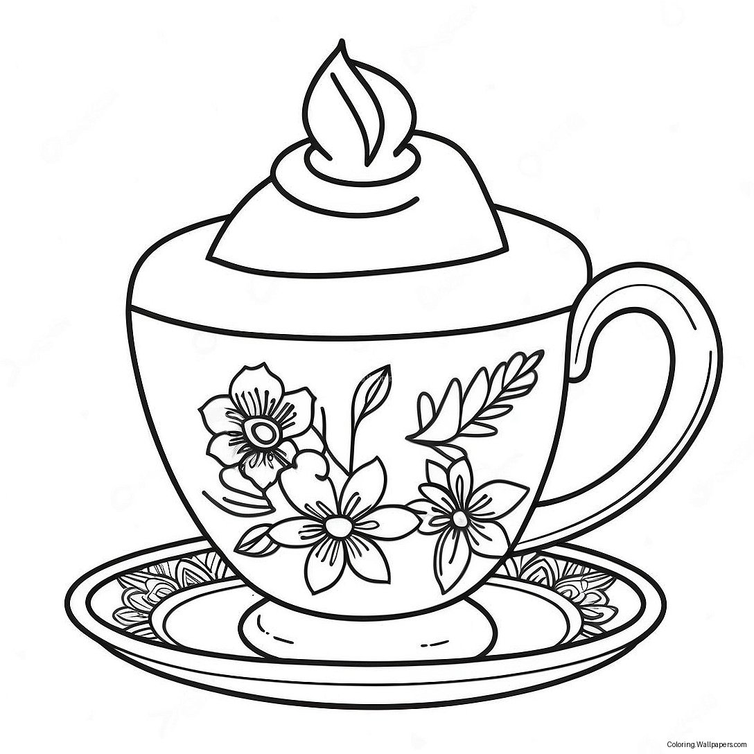 Teacup Coloring Page 31073