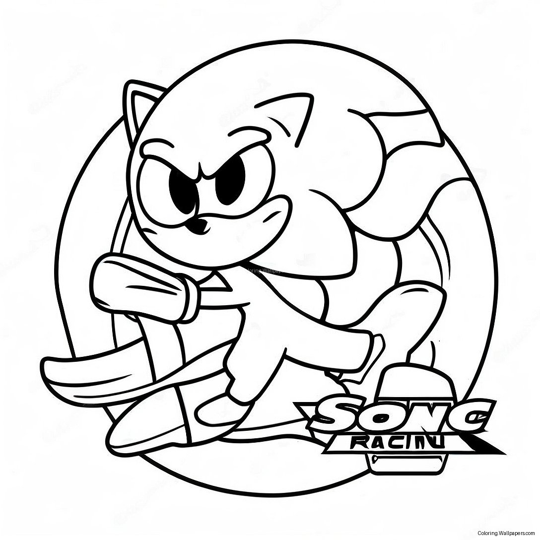 Team Sonic Racing Logo Coloring Page 50988