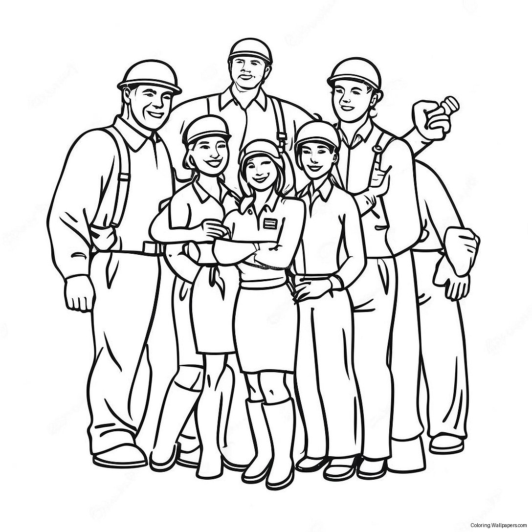 Teamwork Coloring Page 21364