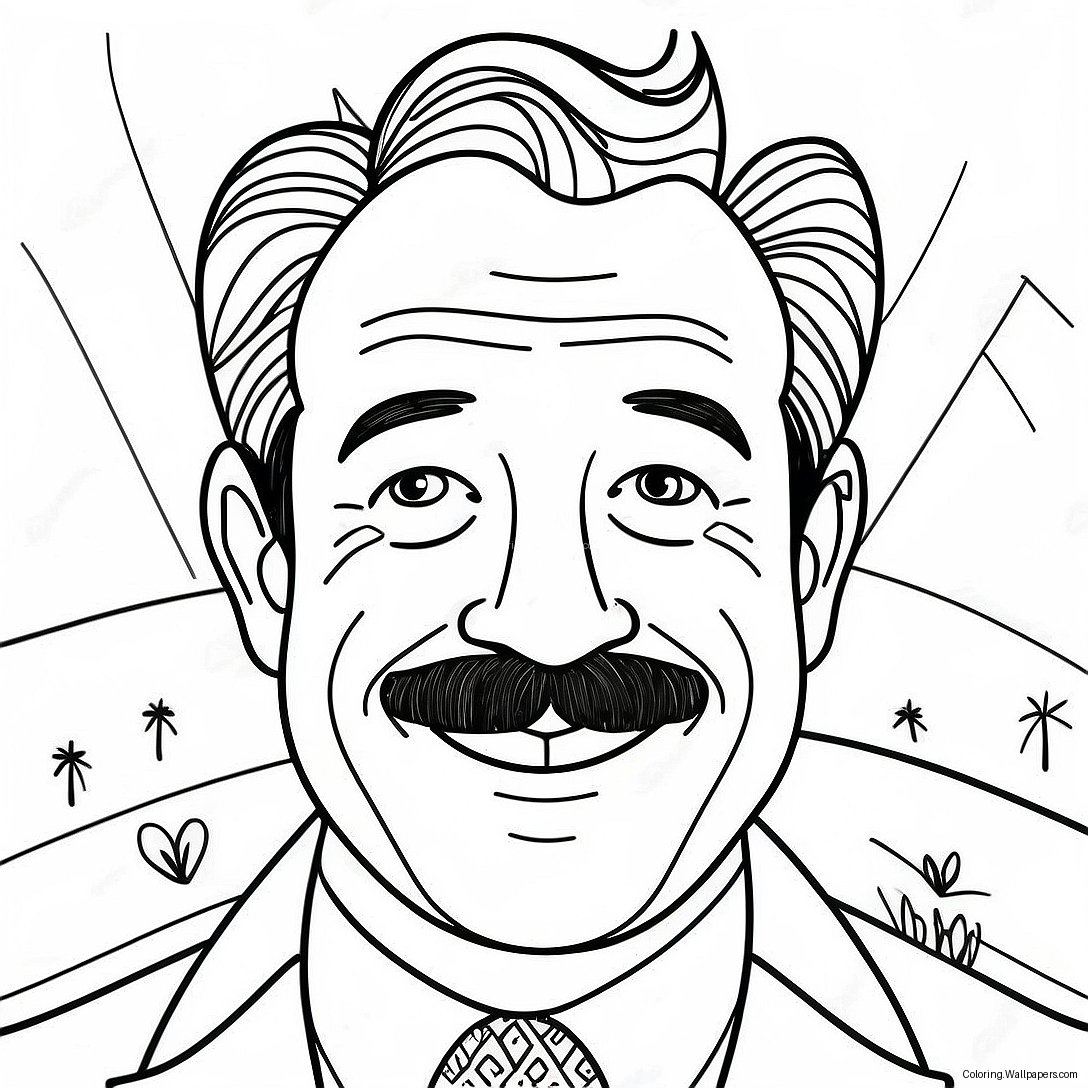 Ted Lasso กับรอยยิ้มแปลกประหลาด ระบายสี รูปภาพ 36734