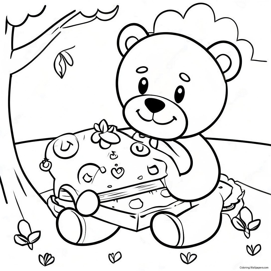 Teddy Bear Picnic Coloring Page 44955