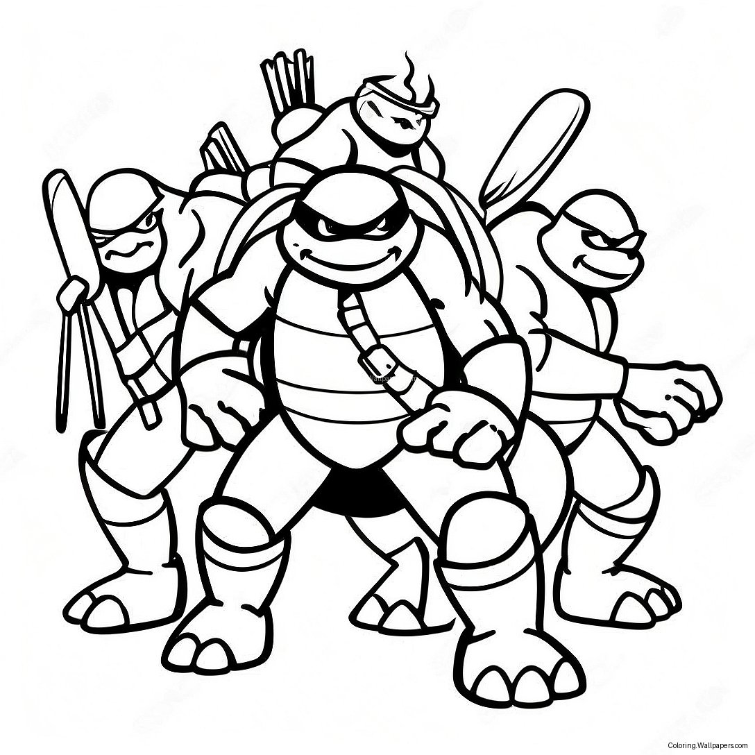 Teenage Mutant Ninja Turtles Coloring Page 44205