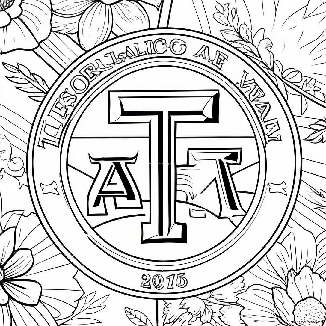 Texas A&m Logo Coloring Page 32638