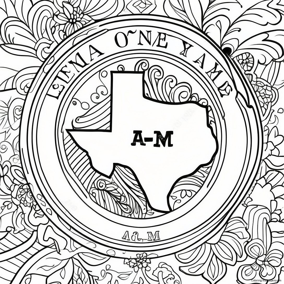 Texas A&m Logo Ausmalbild 32640