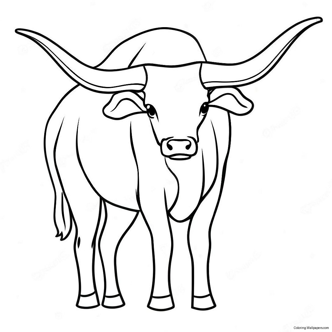 Texas Longhorn Coloring Page 33934