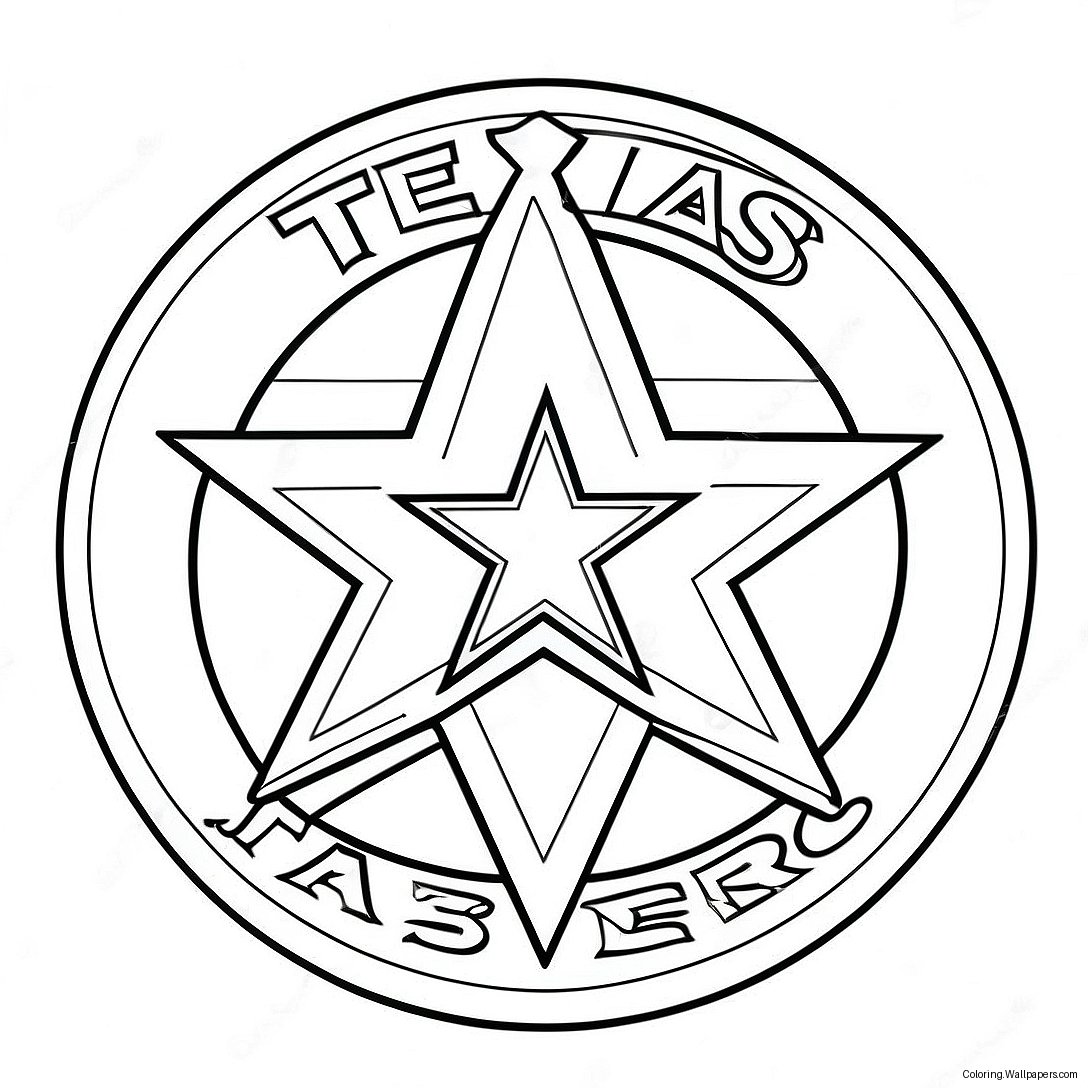 Texas Rangers Logotyp Färgläggningssida 12258