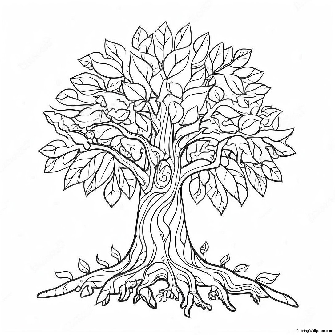 Thankful Tree Coloring Page 43888