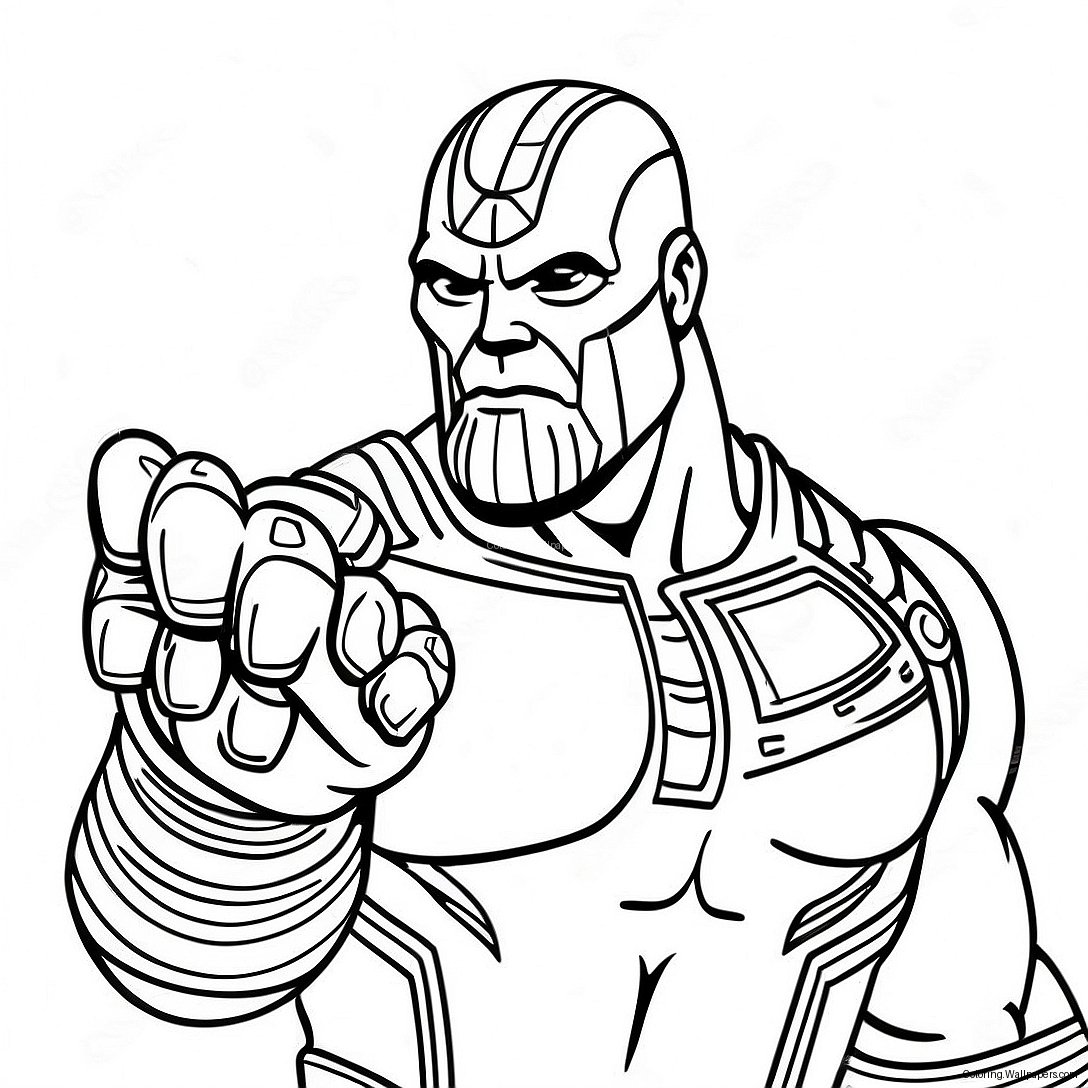 Página Para Colorir Do Thanos Com A Manopla Do Infinito 21898