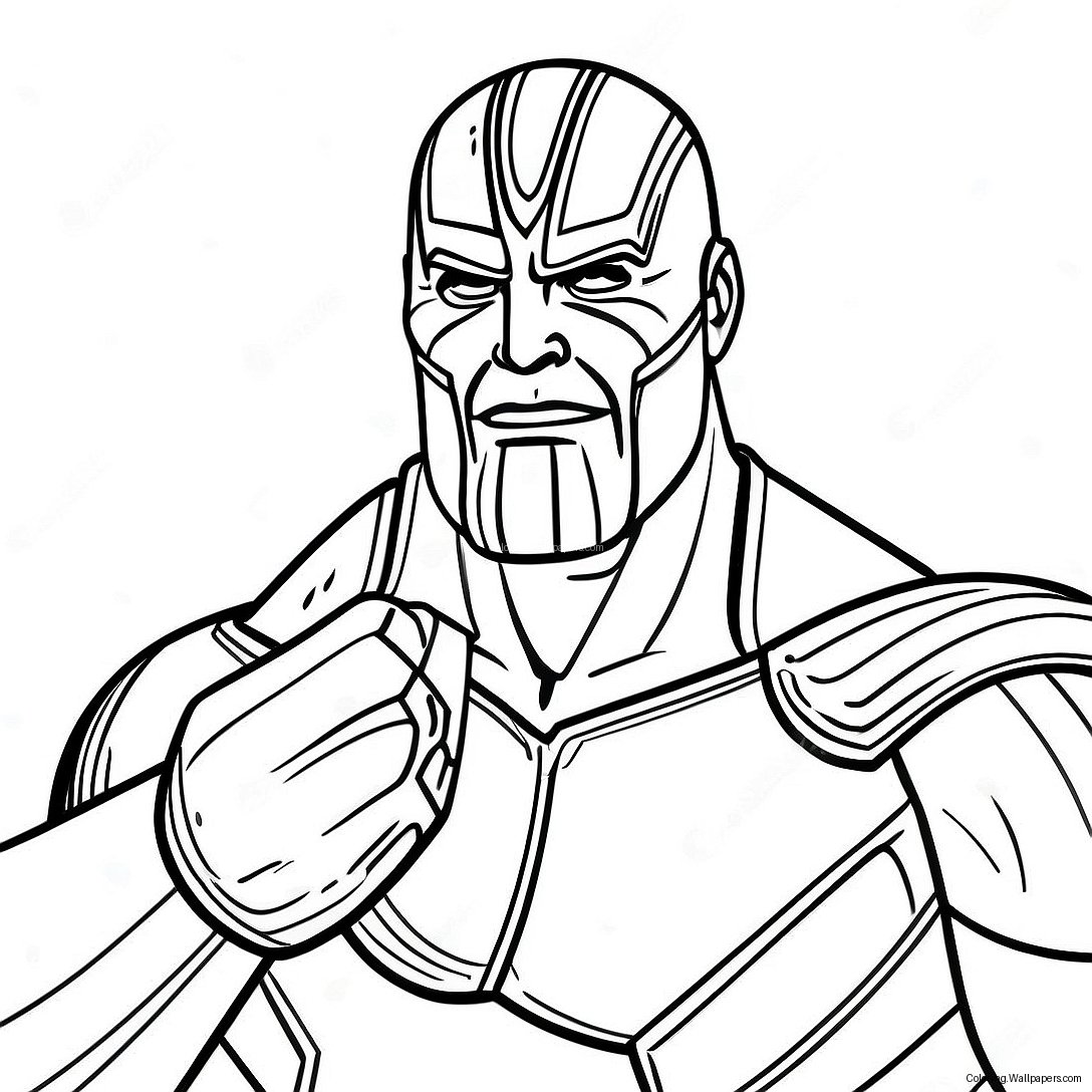 Página Para Colorir Do Thanos Com A Manopla Do Infinito 21900