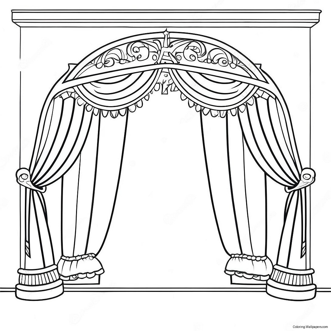 Theatre Stage Coloring Page 10910