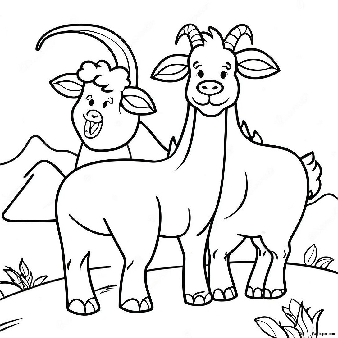 Three Billy Goats Gruff Coloring Page 41853