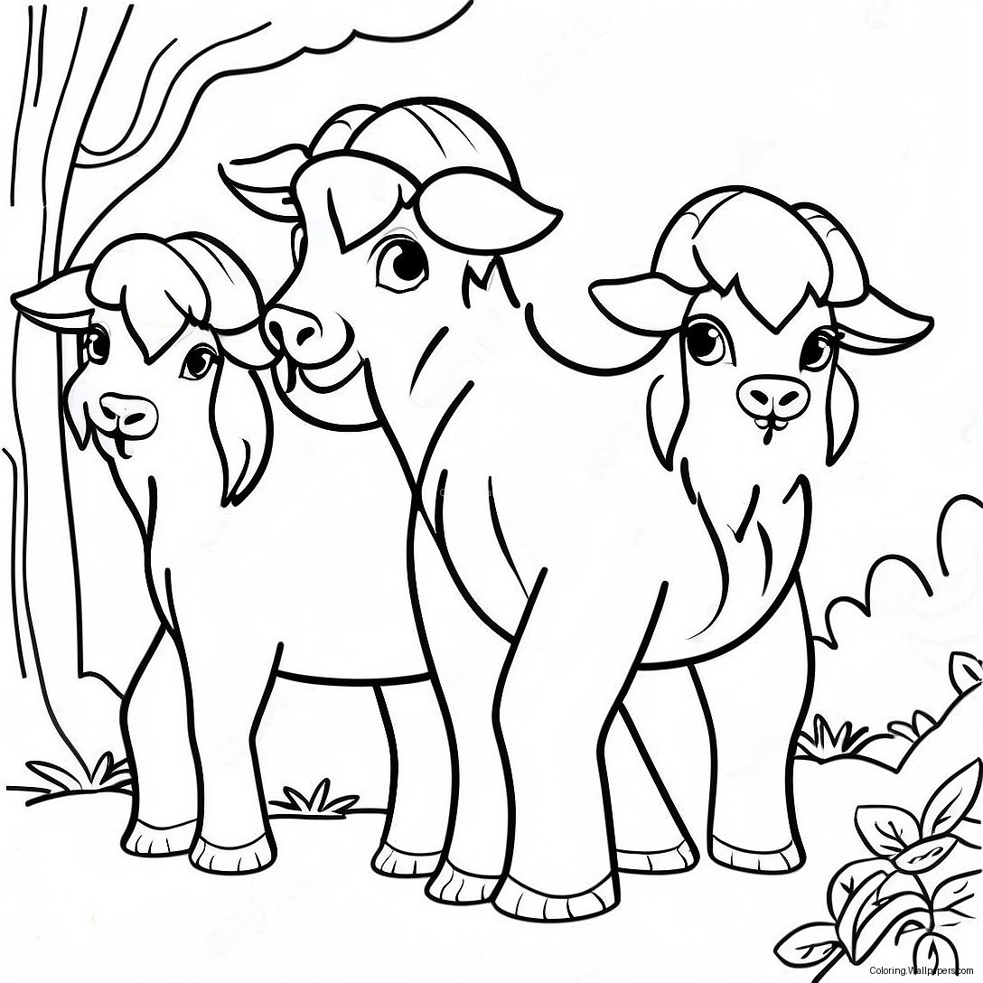 Página Para Colorear De Los Tres Billy Goats Gruff 41854