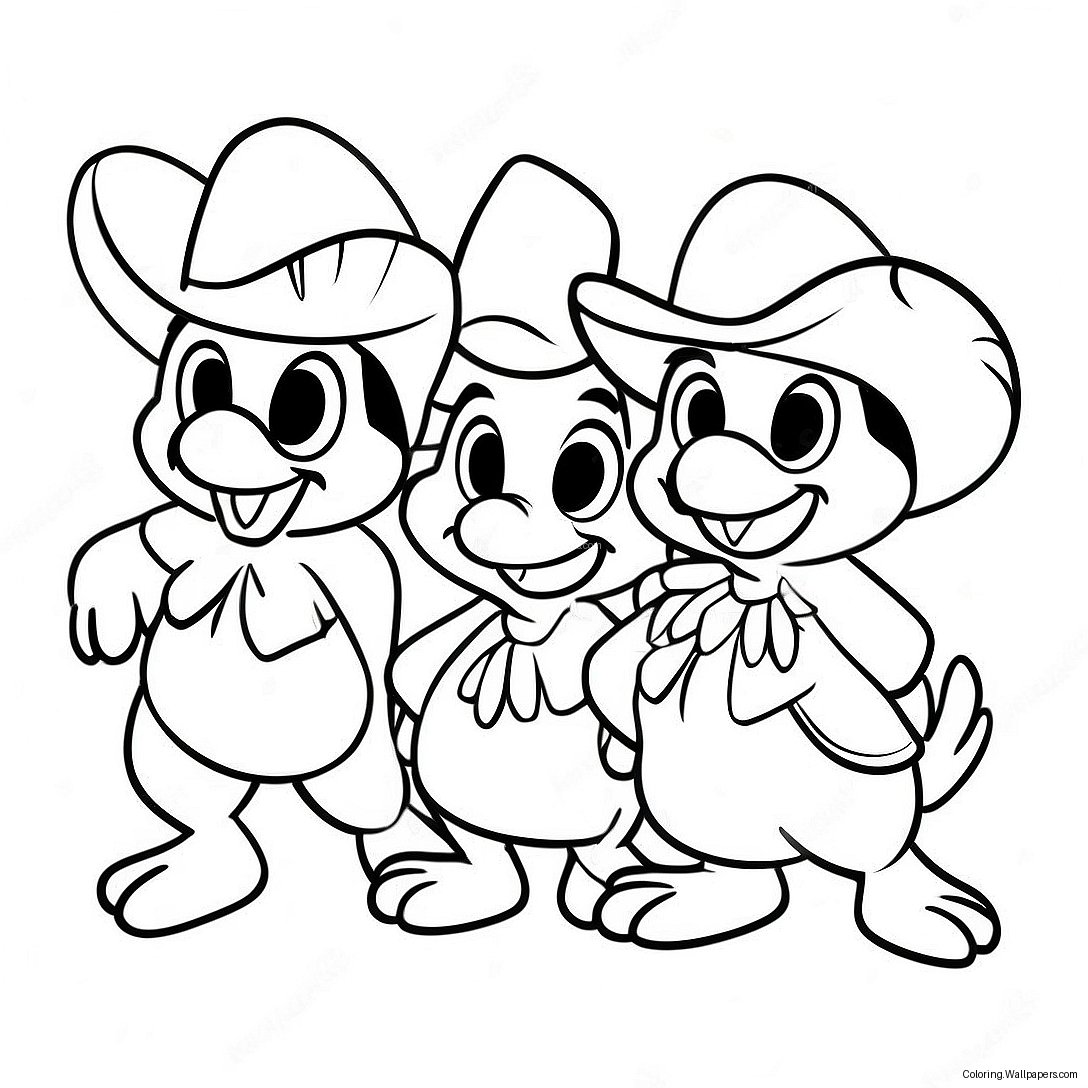 Página Para Colorear De Los Tres Caballeros 58348