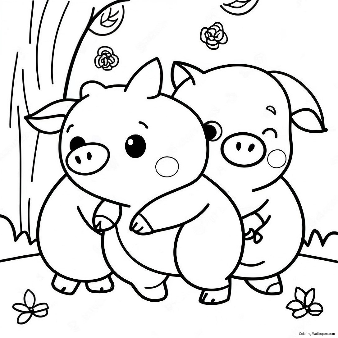 Three Little Pigs Coloring Page 3018