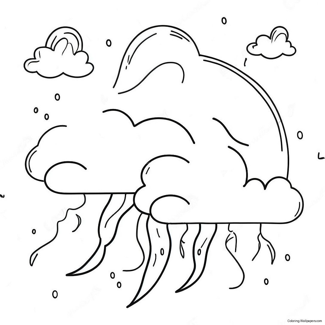 Thunderstorm Scene Coloring Page 25554