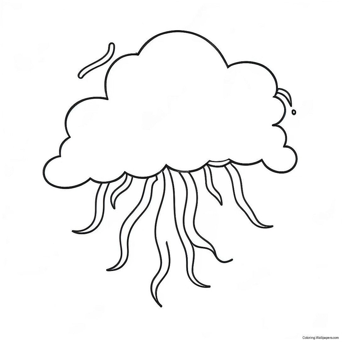 Thunderstorm With Lightning Coloring Page 37922