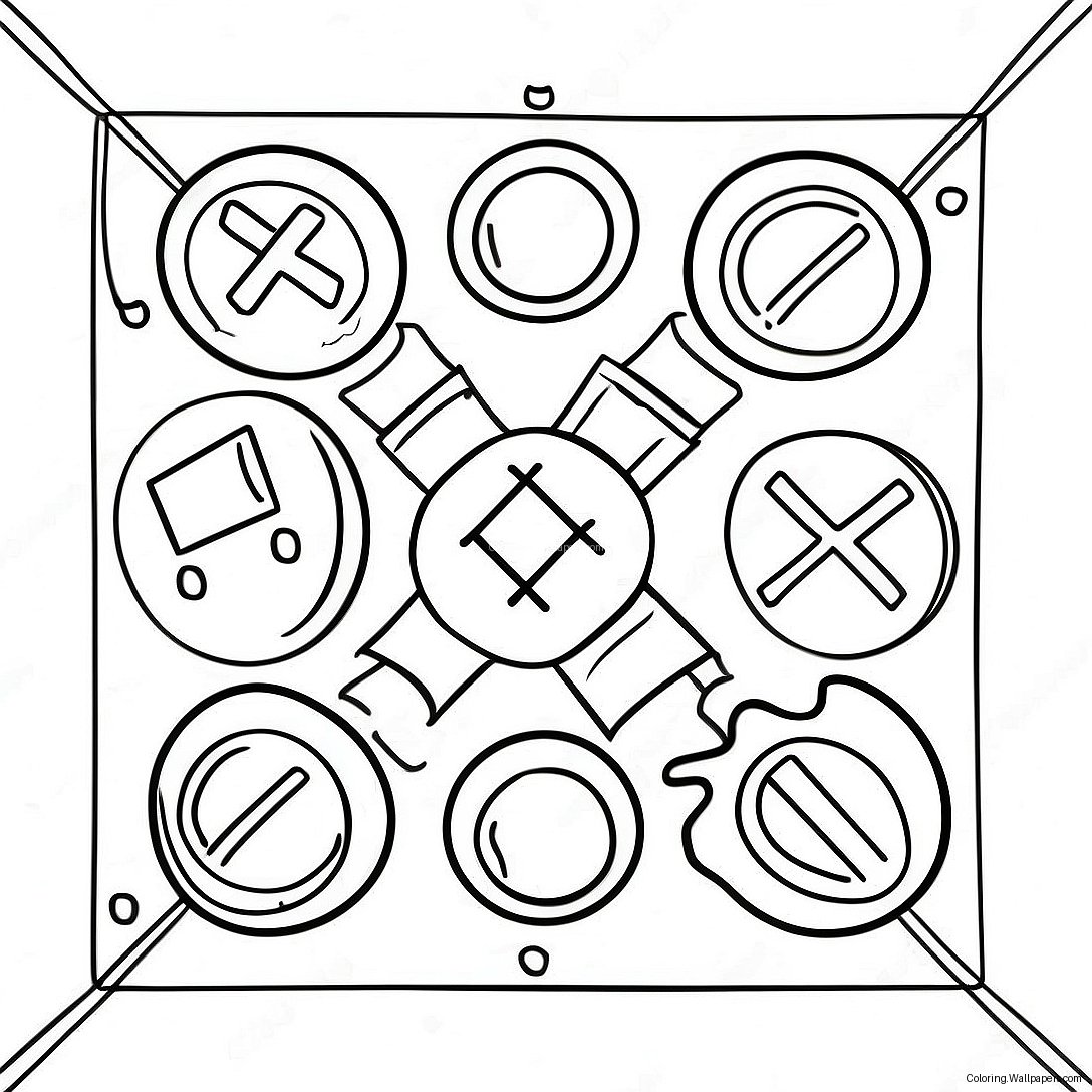 Page À Colorier Du Jeu Tic Tac Toe 15959